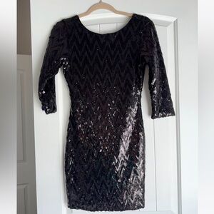 Black sequin dress